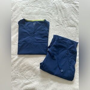 Medelita Navy Blue Jogger Scrub Set
